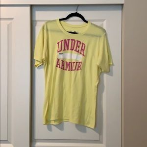 Yellow under armor t shirt
